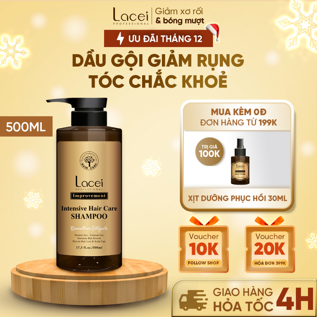   DEAL SỐC HÔM NAY  Dầu Gội Hỗ Trợ Hạn Chế Rụng Tóc Lacei 500ml - Mềm Mượt Bồng Bềnh 