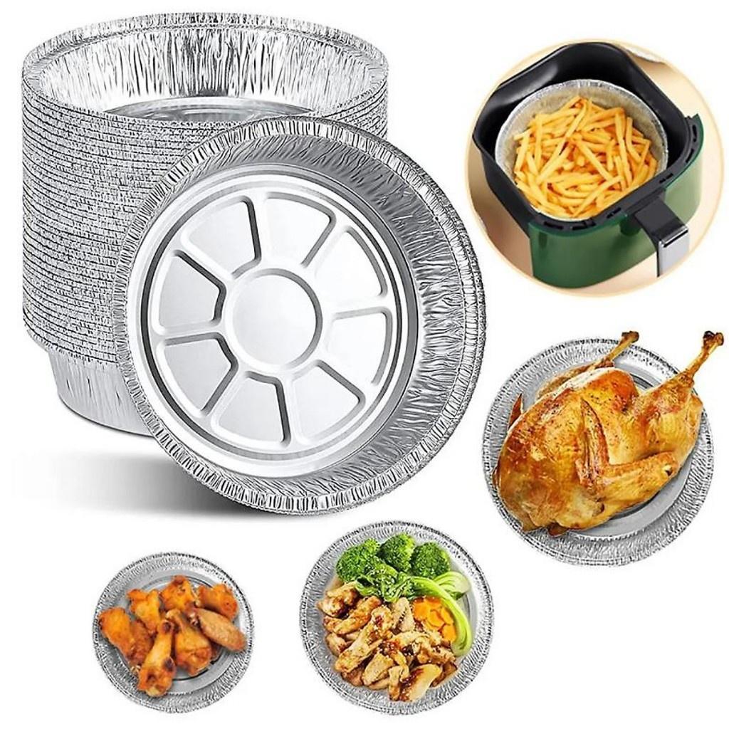Combo 100 khay size 22cm  (nồi 5L - 12L) lót nồi chiên không dầu, lò nướng, đĩa nhôm đựng thức ăn
