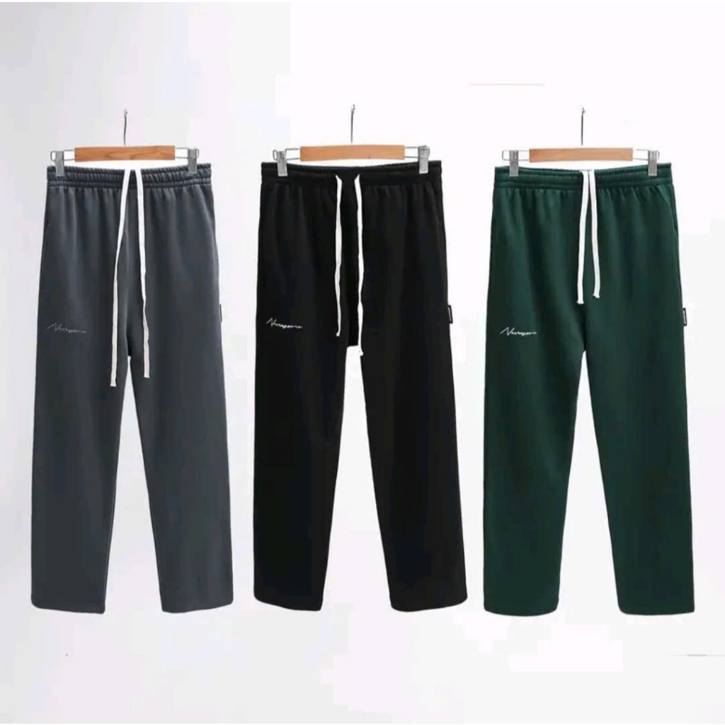 [ PASS ] NEVASOME - Quần Nỉ Bông 350gsm Ống Suông Cotton Hạn Chế Xù Thêu Nổi Unisex Localbrand