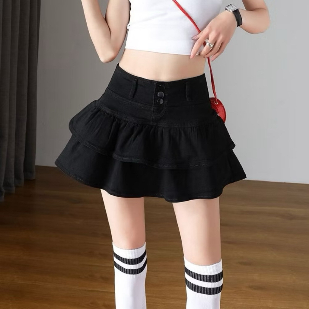 Chân váy đuôi cá ngắn xoè hai tầng siêu đáng yêu CV55