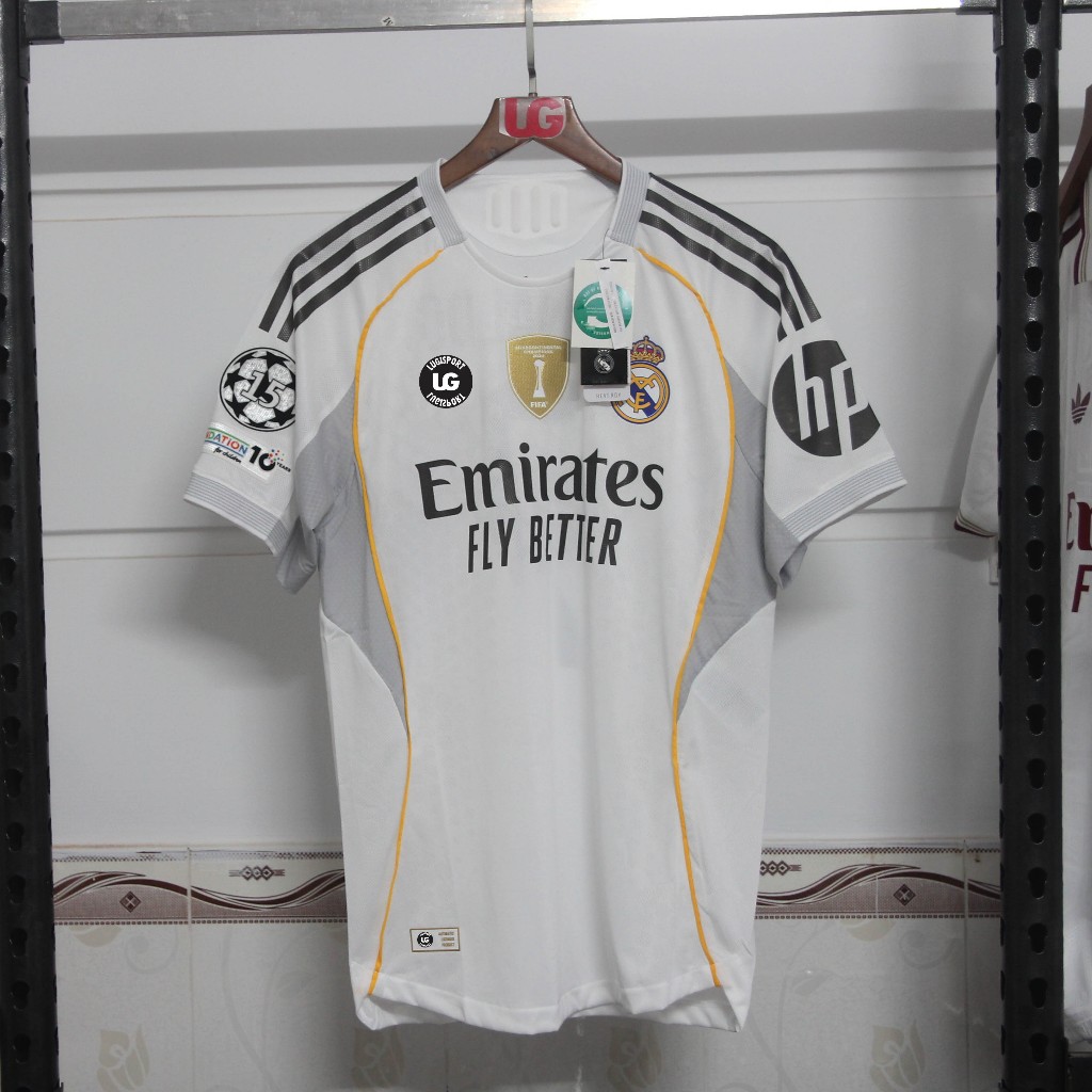 [full fifa club] Áo Real Madrid 2025 / 26 sân nhà màu trắng bản player