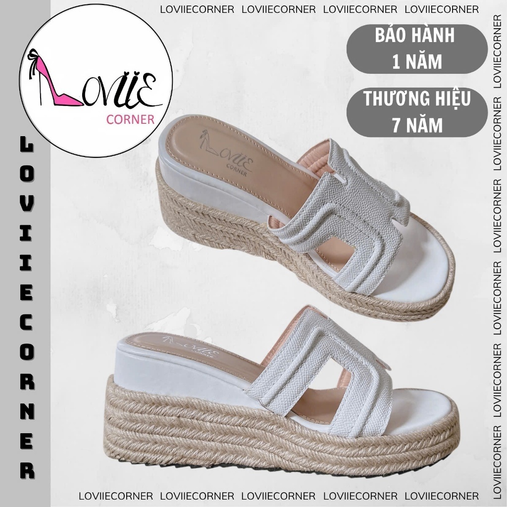 LOVIIECORNER - XUỒNG NỮ ĐẾ BẰNG THỜI TRANG MÙA HÈ THANH LỊCH - XUỒNG NỮ QUAI NGANG 7 PHÂN - D250709 