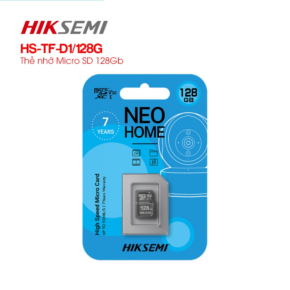 Thẻ nhớ Micro SD HIKVISION 128GB/64gb/32gb  HS-TF-C1(STD)/128G Bảo Hành 24 Tháng