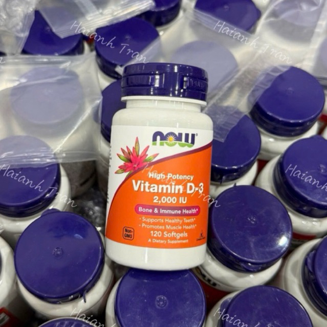 Viên uống NOW Vitamin D3 2000IU 120 Viên