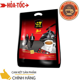 Cà phê sữa hoà tan g7 3in1 bịch 50 gói vuông - trung nguyên