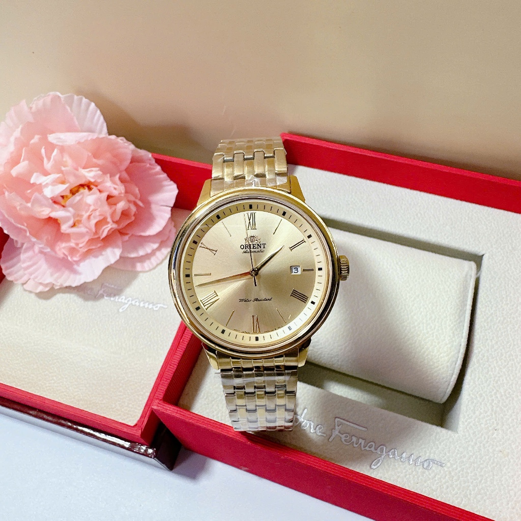 Đồng hồ nam đeo tay máy cơ 0rient size 40mm dây kim loại cao cấp chống nước fullbox