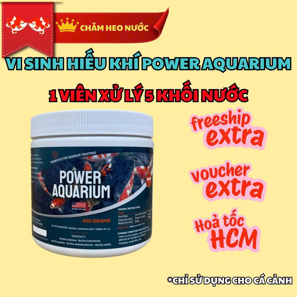 Men Vi Sinh Power Aquarium Hiếu Khí Nhập Khẩu Mỹ Giúp Làm Sạch Nước Hồ Cá Cảnh