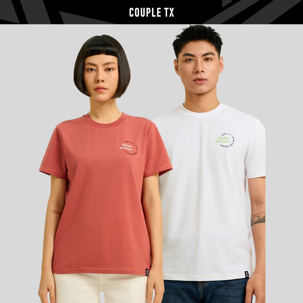 Áo Thun Nam Nữ Couple TX Basic In Chữ Rhythm Of Nature TS 404