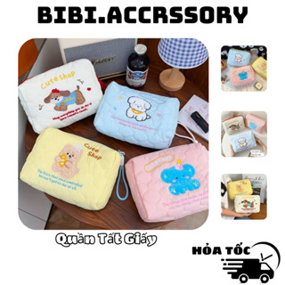  Túi Đựng Mỹ Phẩm Túi Trang Điểm Makeup Cầm Tay Đa Năng Họa Tiết Cute Phong Cách Hàn Quốc C658 Bibi.Accessory 