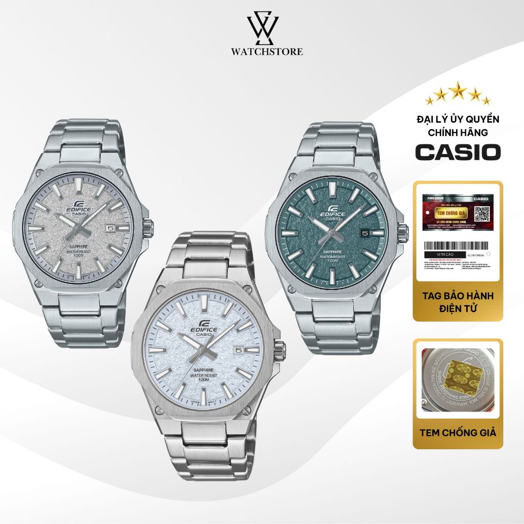 Đồng hồ Casio Edifice EFR-S108DE Mặt Kính Sapphire 39.9mm Dây Kim Loại Không Gỉ Chính Hãng