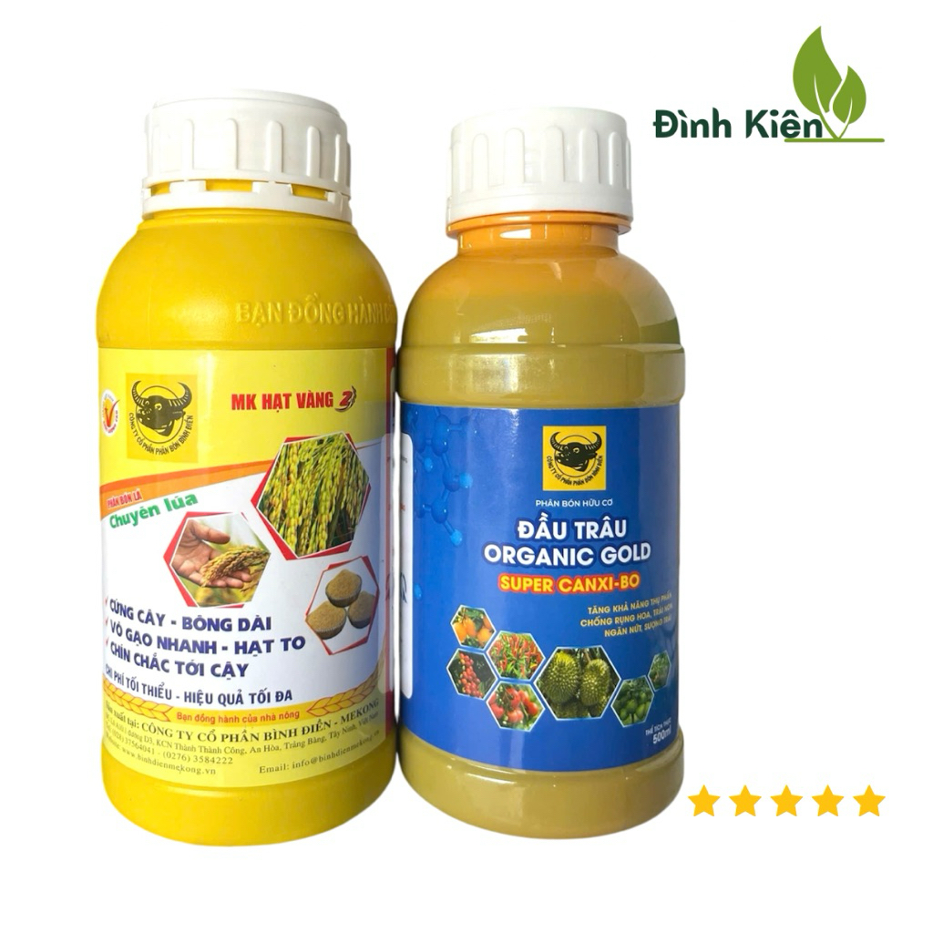 COMBO 2 chai phân bón VÔ GẠO ĐẦU TRÂU (2 chai x 500ml). Siêu vô gạo, dài bông, chín chắc tới cậy. Sử