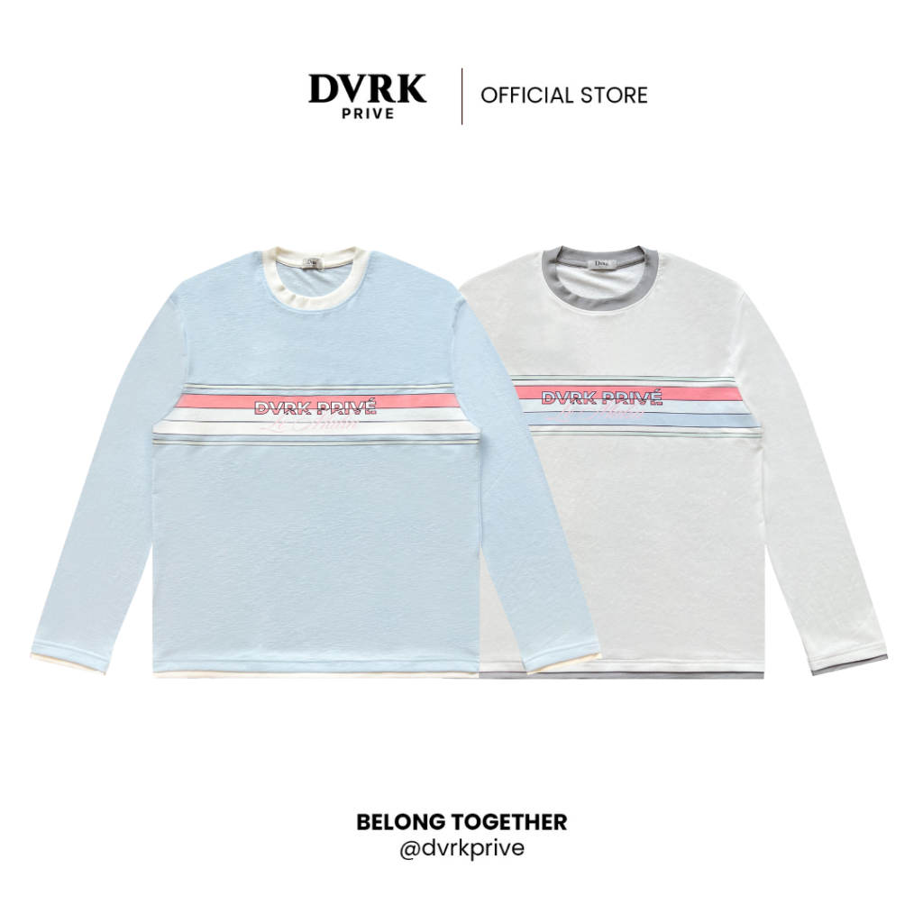 Áo Thun Tay Dài Unisex Form Regular DVRK Privé Vải Cotton Cao Cấp Local Brand Multistripe – 2511U