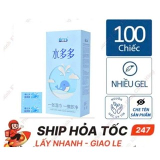 Bao cao su Cá Heo nhiều gel, nhiều nước hộp 100c