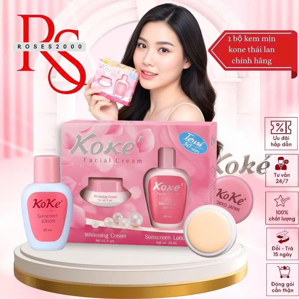 bộ 3 hộp Kone mịn Thái Lan chính hãng – Cấp Ẩm, Hỗ Trợ Mờ Nám, Da Sáng Mịn chính hãng Thai Lan