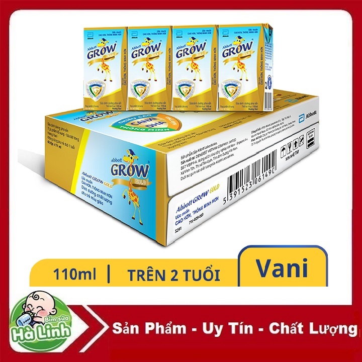 Thùng 48 hộp Sữa bột pha sẵn Abbott Grow Gold 110ml/hộp.