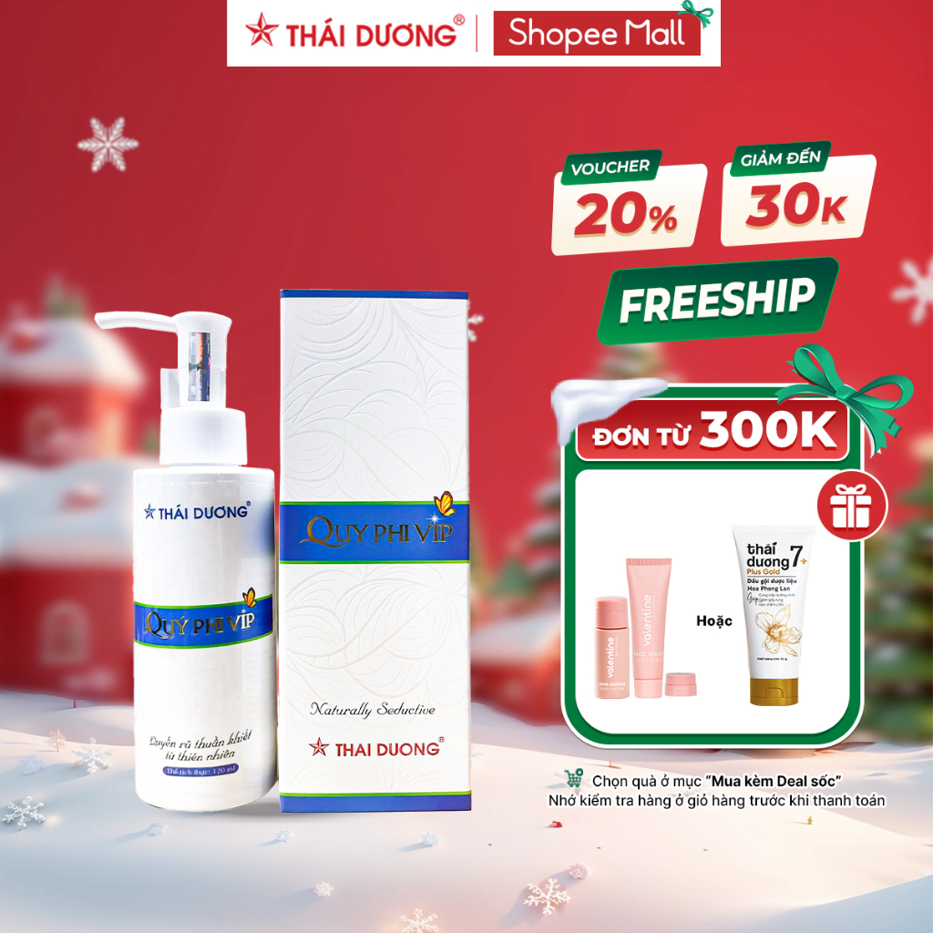 Dung dịch vệ sinh phụ nữ Quý Phi Vip Sao Thái Dương 120ml - Sao Thái Dương (có che tên)