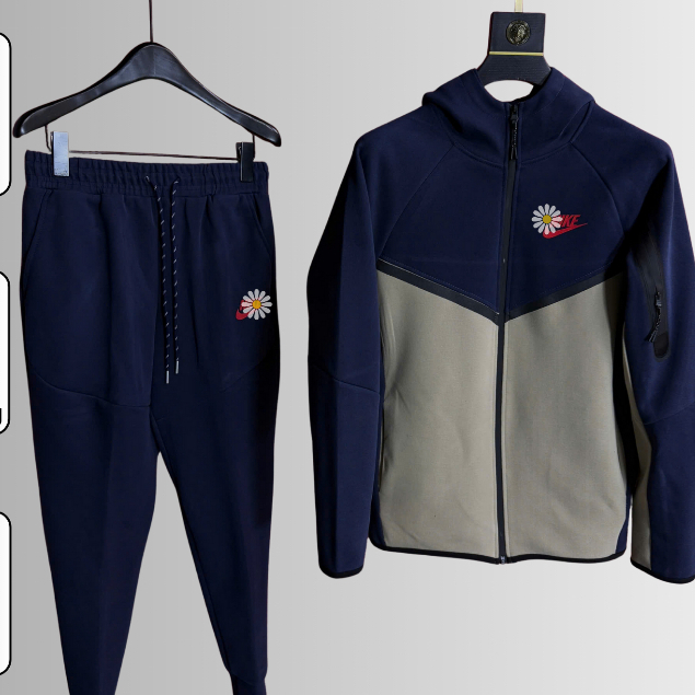 [SALE] bộ quần áo nam nai teck mùa đông thêu logo trước ngực siêu nét , bộ nỉ tech nam nữ mùa đông c