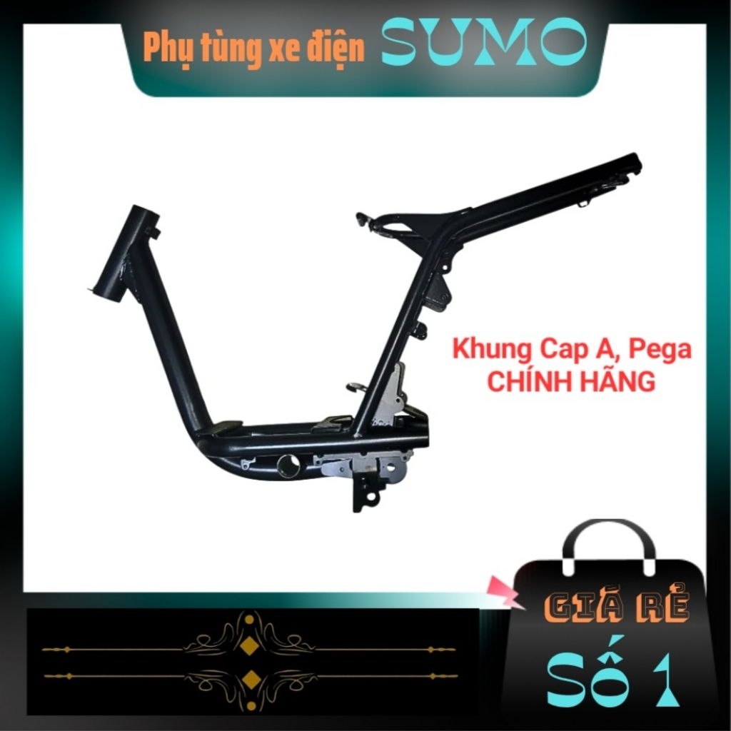 Khung xe đạp điện Cap A, Pega, Ninja... zin, sườn xe đạp điện Cap A, Pega, Ninja... sơn tích điện