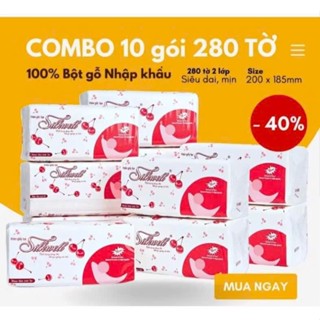 Combo 20 Gói Khăn Giấy Ăn Rút Lụa Cao Cấp Silkwell 280 Tờ/2 Lớp - Mềm Mịn, Không Mùi
