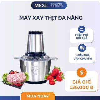 Máy Xay Thịt, Rau, Củ Quả Bằng Cối Inox 4 Lưỡi Đa Năng Công Suất 250w Cực Mạnh