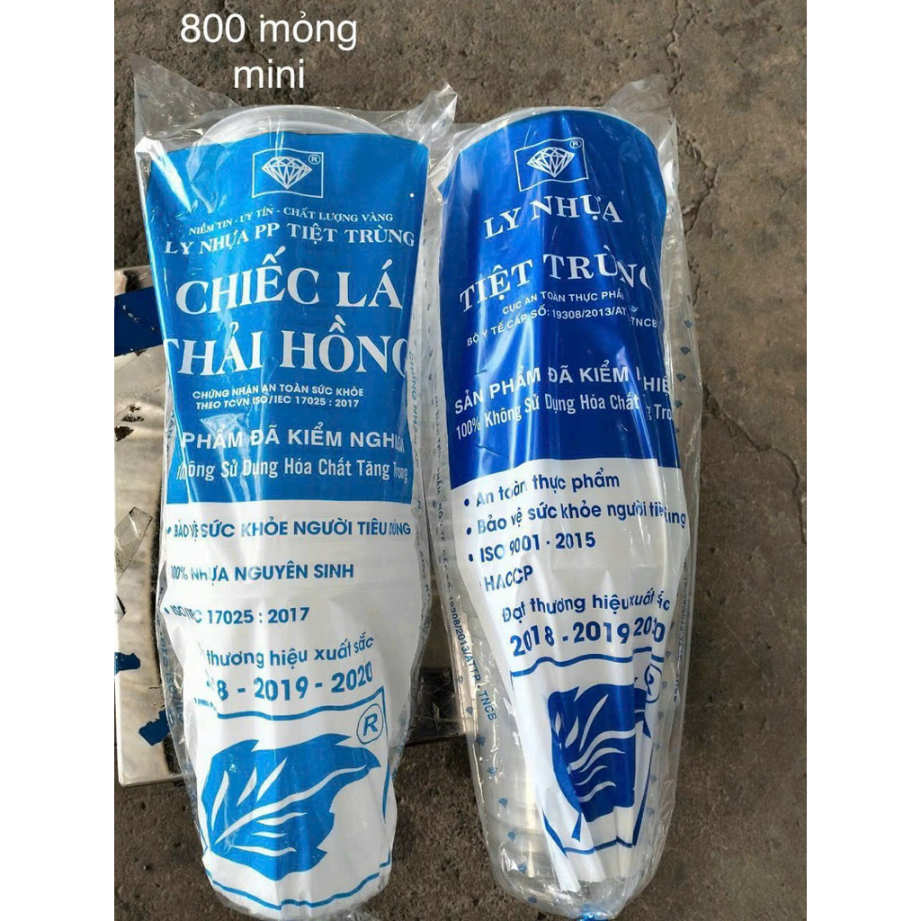 Sỉ 500 Ly Nhựa 800 Ml (Thiếu 750ml), 800ml (Mini 710ml) Ly Nhựa Đựng Nước Mía, Ly Hiệu Chiếc Lá