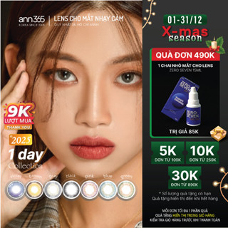  Lens 1 Ngày Ann365  ĐỘ ẨM CAO  10 Màu Đủ Độ Cận  1 cặp  - Lens Nội Địa Hàn Quốc - Ann365HCM 