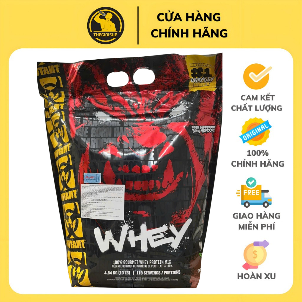 Sữa Tăng Cơ Mutant Whey Protein 10Lbs – 4.54Kg (Hàng chính hãng công ty, có tem) - THEGIOISUP