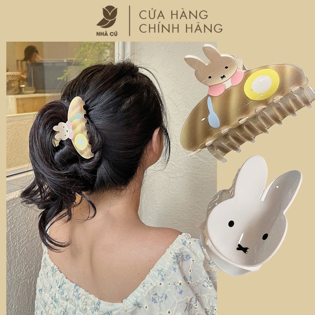 Kẹp Tóc Xà Cừ NHÀ CÚ Hình Thỏ Miffy Chất Liệu Acrylic Phong Cách Hàn Quốc Thời Trang Cho Nữ Hot Trend 6099 | BigBuy360 - bigbuy360.vn