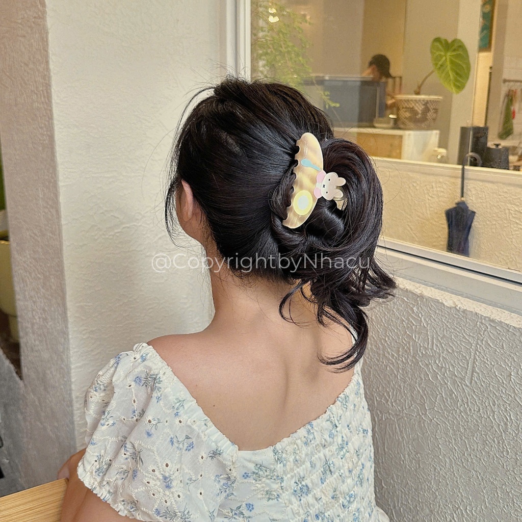 Kẹp Tóc Xà Cừ NHÀ CÚ Hình Thỏ Miffy Chất Liệu Acrylic Phong Cách Hàn Quốc Thời Trang Cho Nữ Hot Trend 6099 | BigBuy360 - bigbuy360.vn