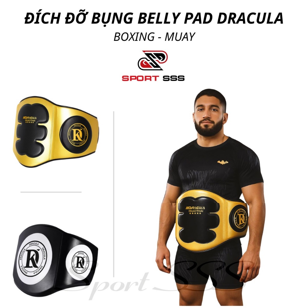 Đai - Đích Bụng DRACULA - Boxing - Võ Thuật - Muay - Tán Thủ - BOXING BELLY PAD