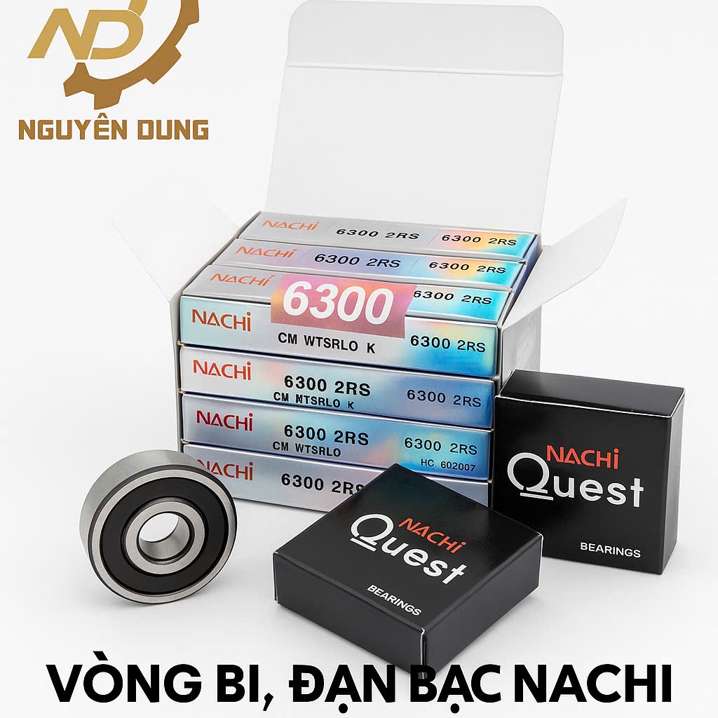 Vòng Bi – Đạn Bạc NACHI - Nắp nhựa | Đủ Mã 6201 – 6301 – 6203 – 6202 –6300- 6004 | Bi Chạy Êm – Ít M