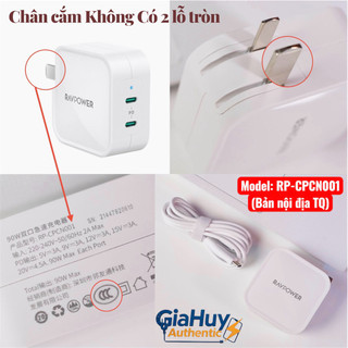 [Bản Quốc Tế] Củ sạc nhanh RAVPOWER RP-PC128 PD 90W 2C