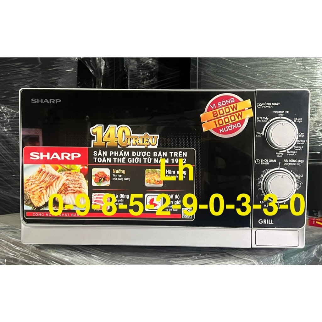 Lò vi sóng có nướng Sharp R-G222VN-S 20 lít ( xã kho giá rẻ - Bảo hành chính hãng )