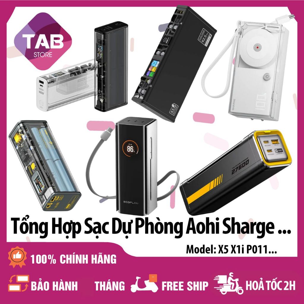 Sạc Tổng Hợp Sharge Aohi Ecoflow Picea Miiiw AOC-P011 STORM 2 X1i S170 X5 A1340 RAPID M320 Air...