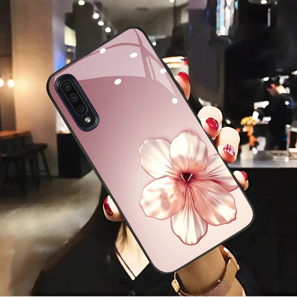 Ốp Lưng cho SAMSUNG A90 5G Mặt lưng cường Lực Họa Tiết