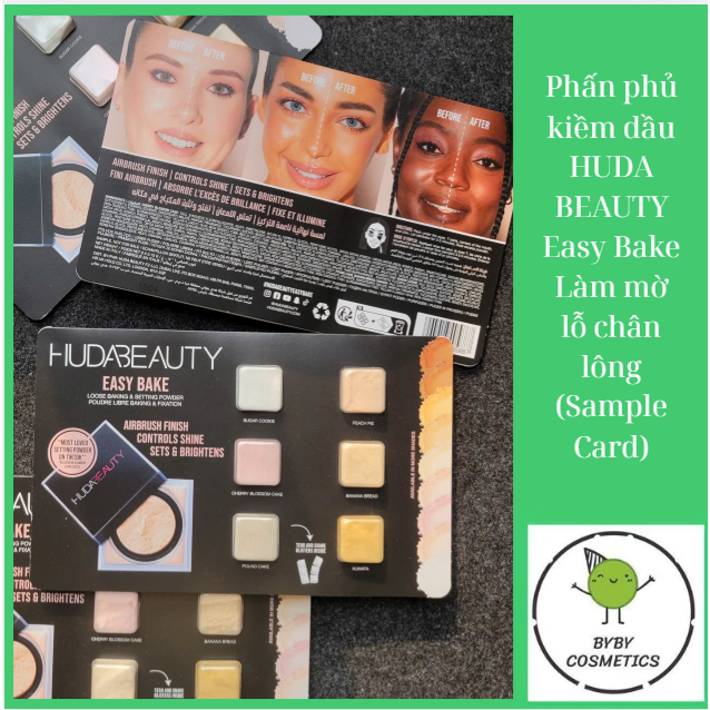 Phấn phủ kiềm dầu HUDA BEAUTY Easy Bake Làm mờ lỗ chân lông (Sample Card)