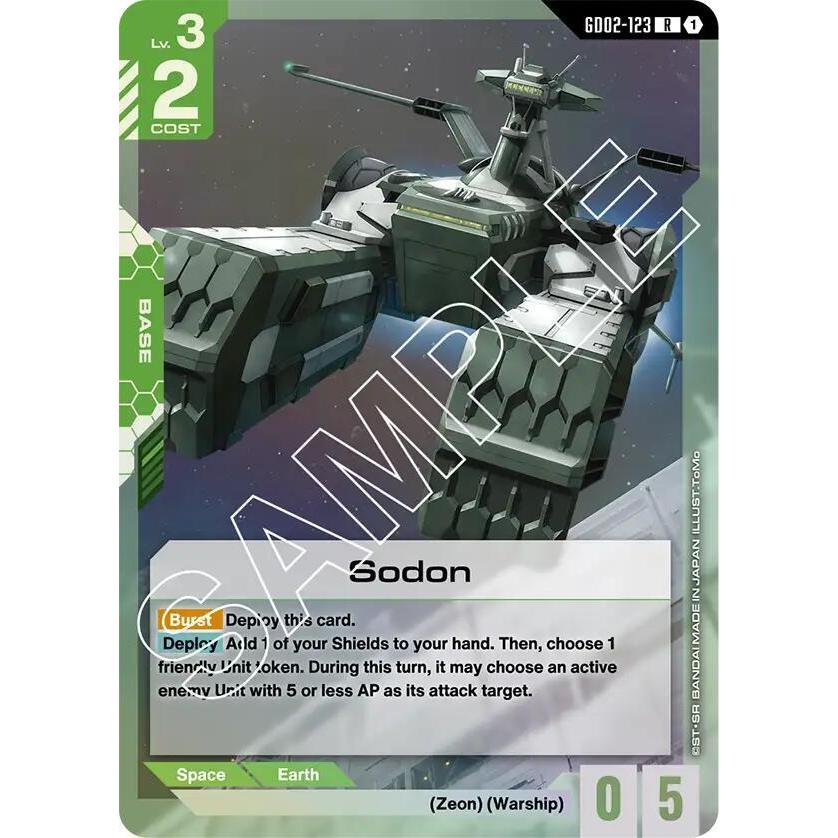 Thẻ Bài Gundam Mã GD02-123 - Sodon - Base - Rare