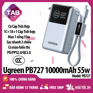  Sạc UGREEN PB727 10000mAh 55W 3 Cổng Cáp Tích Hợp - Bảo Hành 12 Tháng 