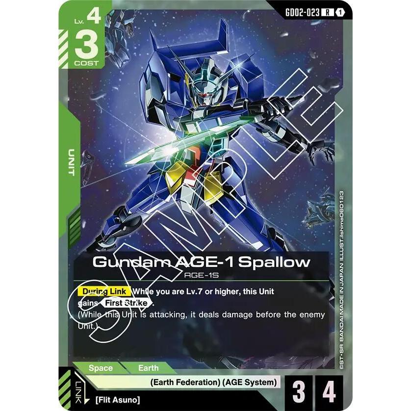 Thẻ Bài Gundam Mã GD02-023 - Gundam AGE-1 Spallow - Unit - Rare