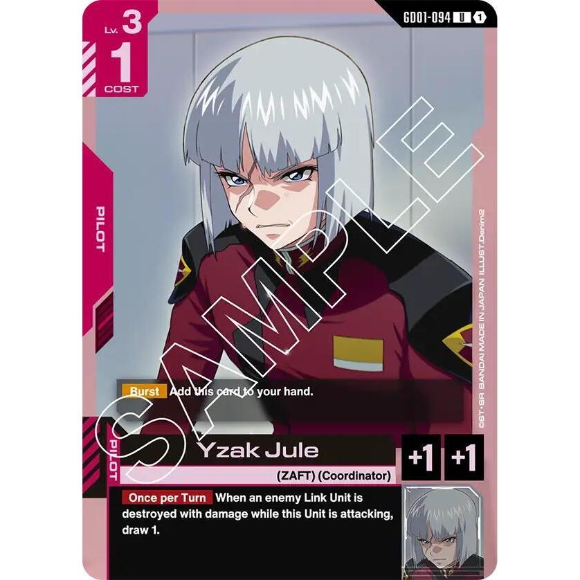 Thẻ Bài Gundam Mã GD01-094 - Yzak Jule - Pilot - Uncommon