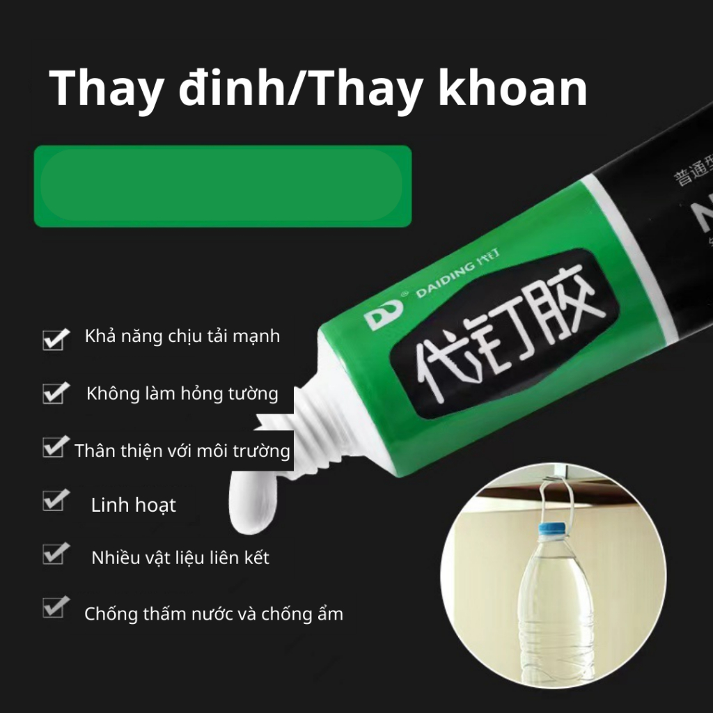 Keo Siêu Dính No More Nail 60g Keo Dán Đa Năng Siêu Chắc Cho Mọi Bề Mặt (hàng tốt)