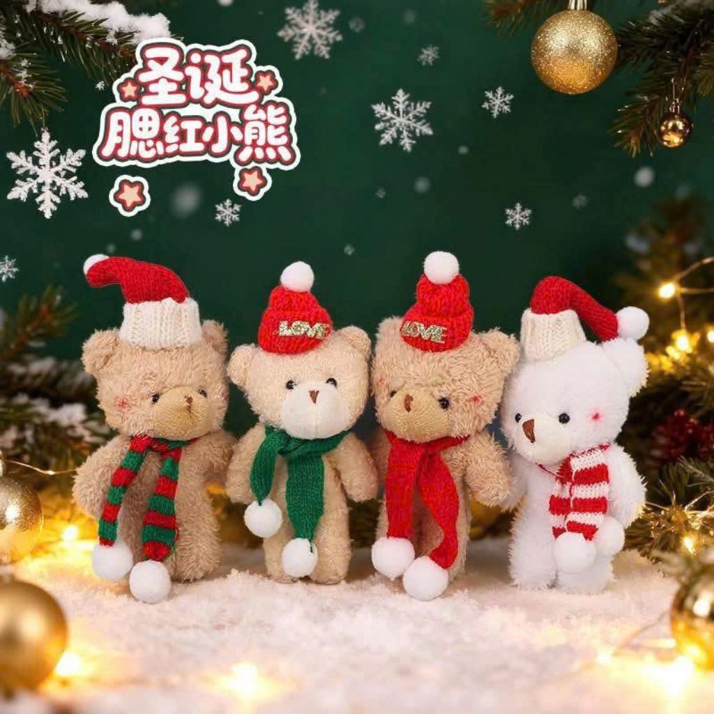 Móc khóa gấu teddy Noel