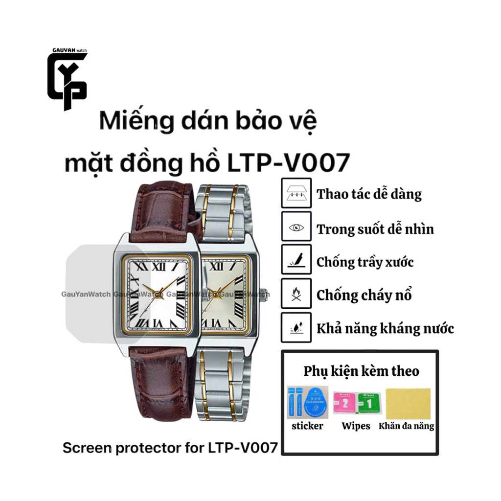 Miếng dán bảo vệ màn hình đồng hồ dành cho các mẫu LTP-V007