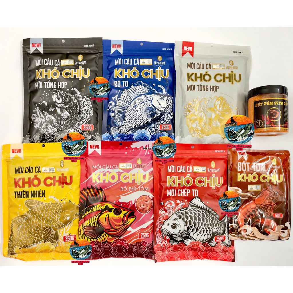 [Chính Hãng] Mồi câu khó chịu Đỏ - Xanh Lam - Đen - Vàng - Trắng.