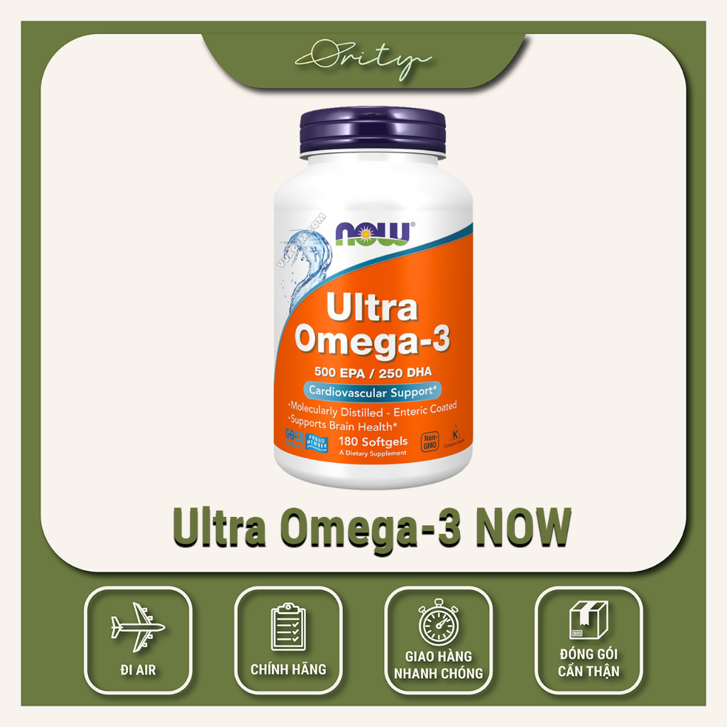 [Chính Hãng] Thực Phẩm Bảo Vệ Sức Khoẻ Now Ultra Omega-3 Fish Oil - Now Foods
