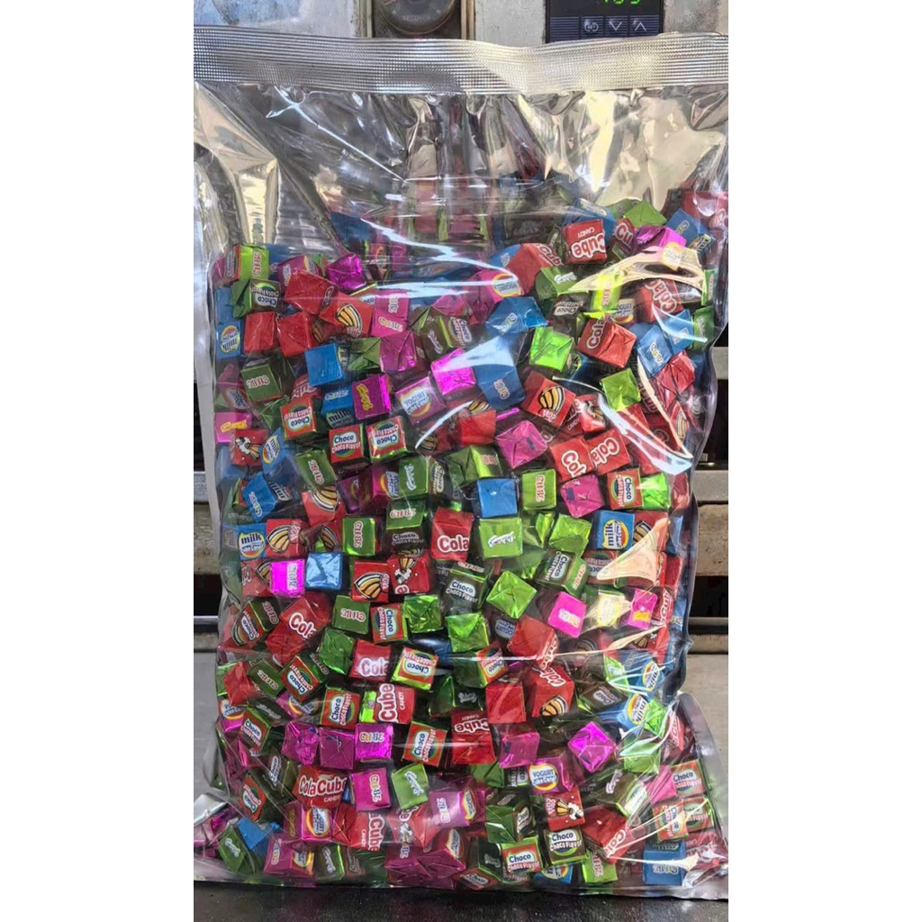 (Giá Sỉ) 1kg Kẹo CuBe Milo Mix Nhiều Vị Hàng Xá Mẫu Mới Siêu Ngon TRAI CÂY SẤY CÔ BA