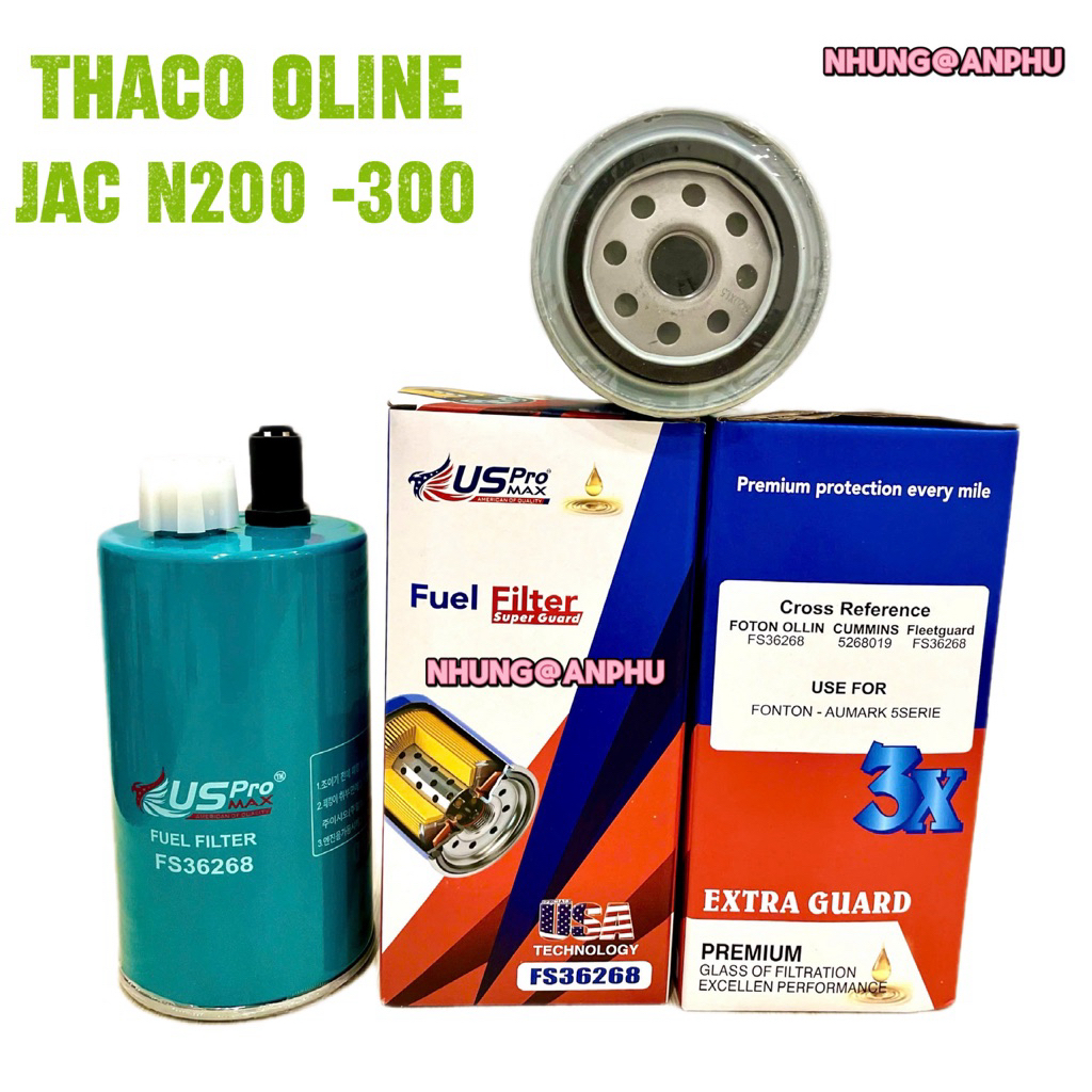 Lọc dầu Thaco oline ,JAC N200-350 , Veam  FS36268 / FS36209 / P506145 / 5268019 máy 4JB1 sunfil