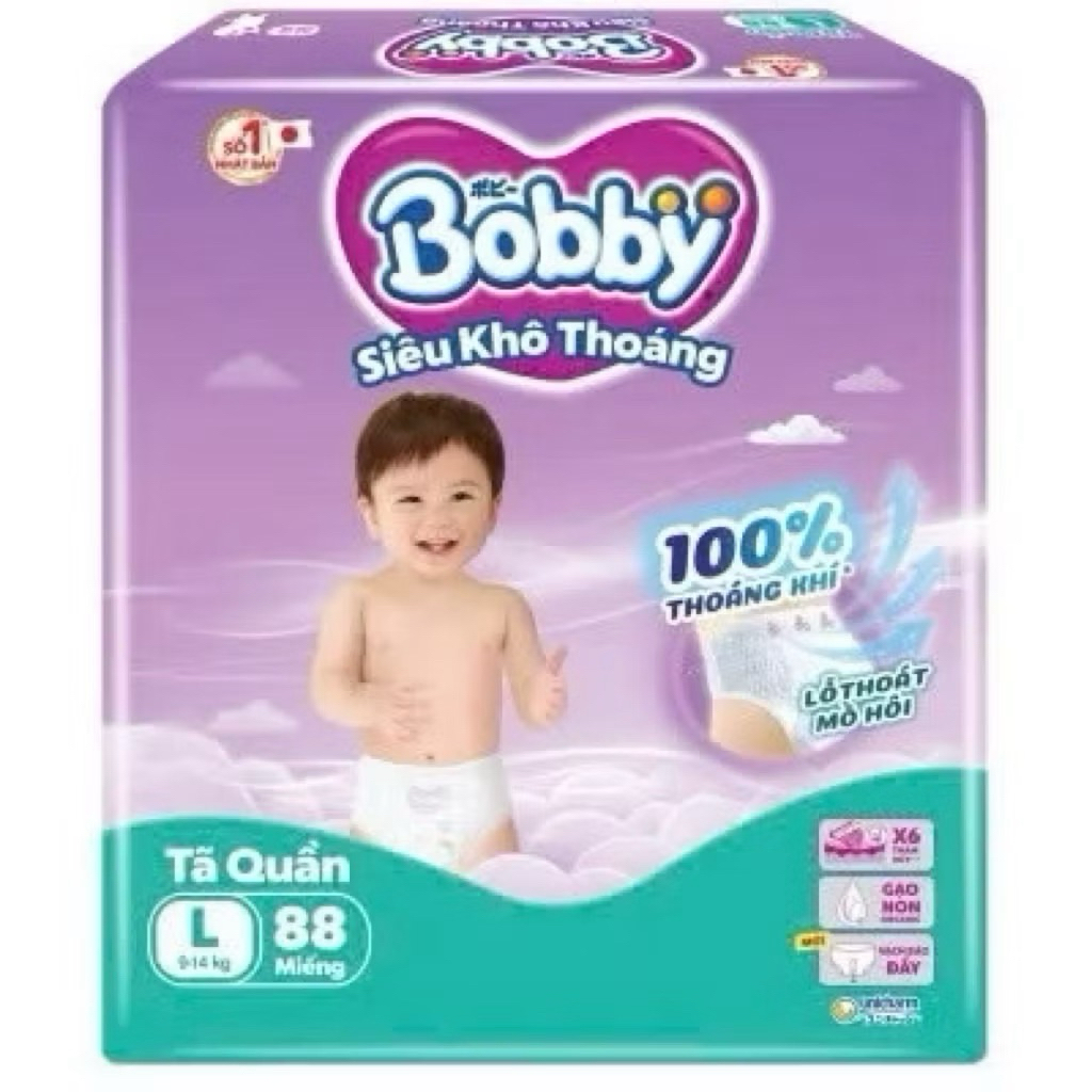 tã quần bobby Mega jumbo L88 / L96+4 date xa
