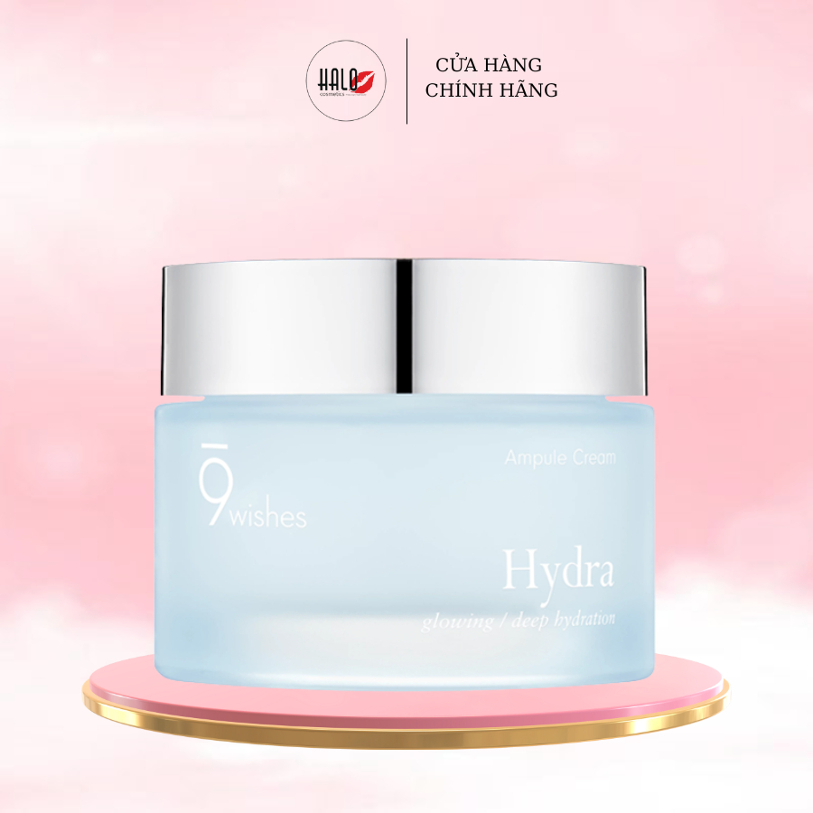 Kem dưỡng 9Wishes Hydra skin ampule dưỡng ẩm 50ml
