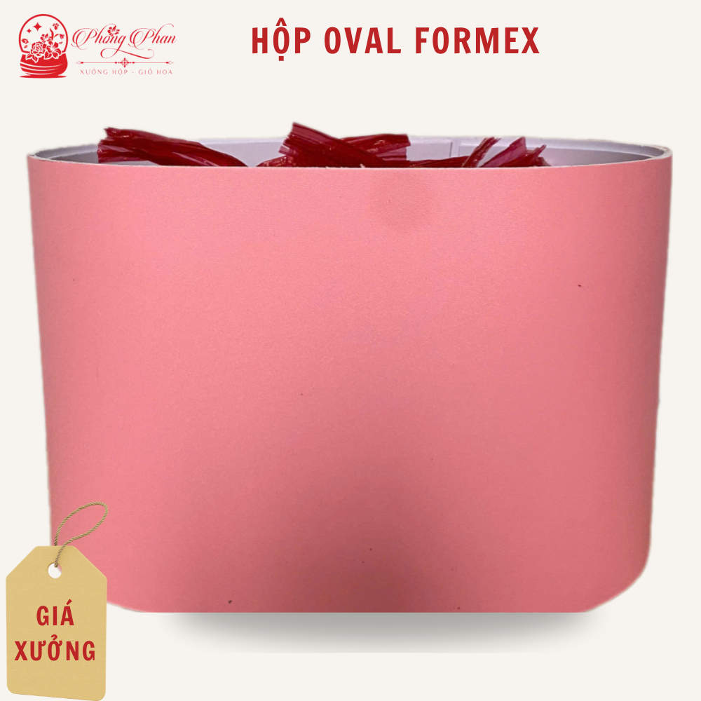 Hộp Gỗ Formex Cắm Hoa-Trang Trí Hình Oval Có Nhiều Màu Sắc